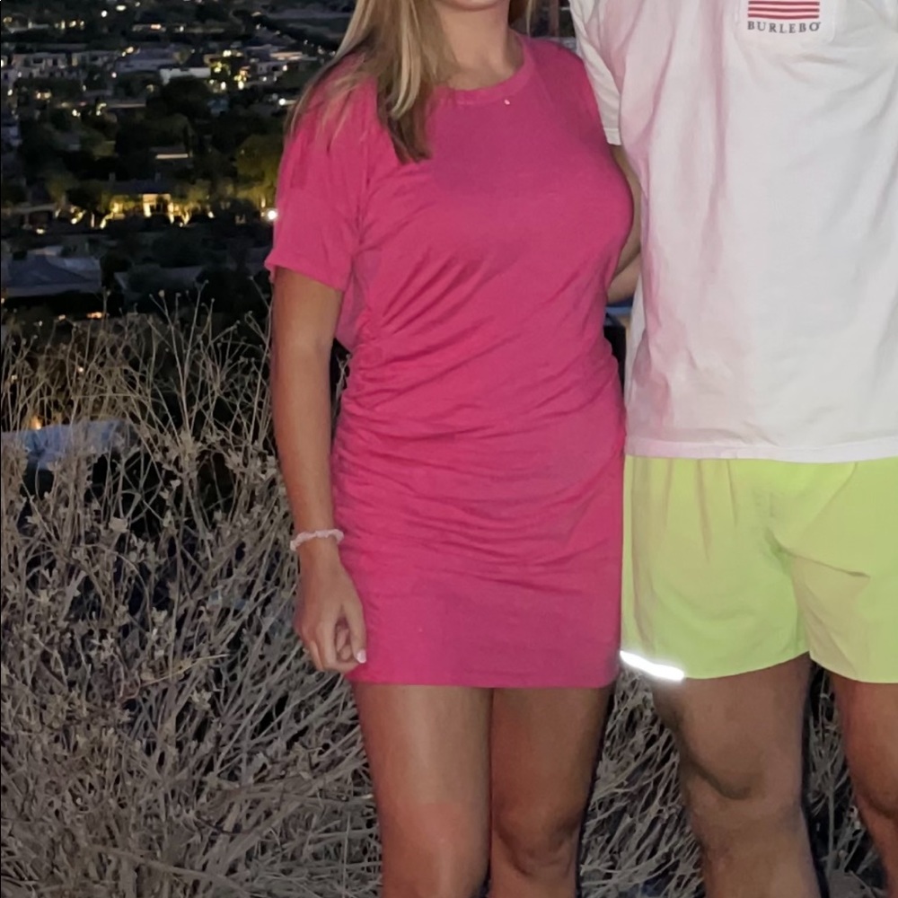 Sundry ruched tshirt dress